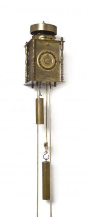 A Japanese Brass Kake-Dokei or
