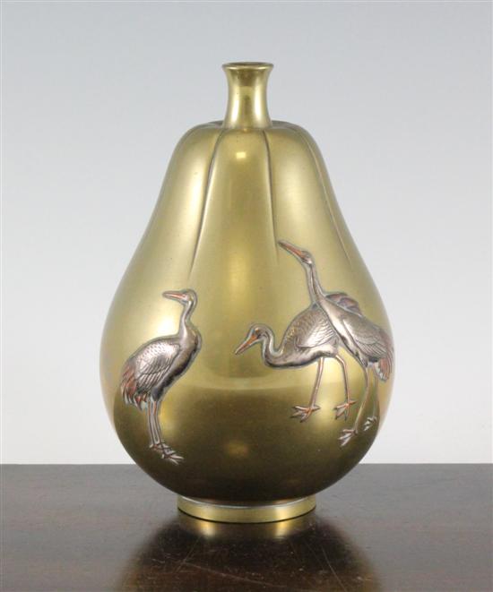 A Japanese bronze and mixed metal