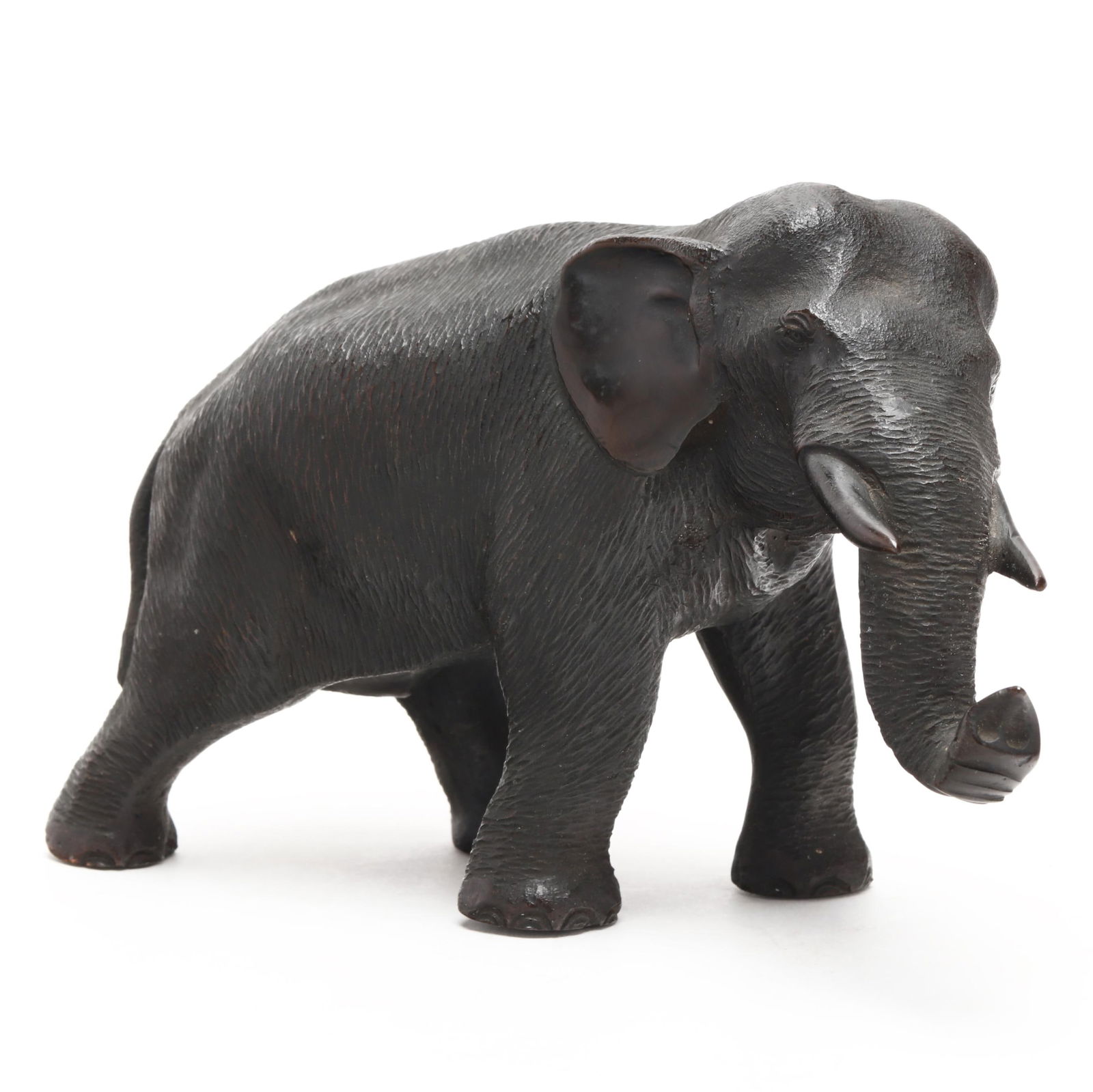 A JAPANESE BRONZE ELEPHANT