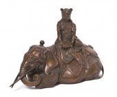 A Japanese Bronze Figural Cens