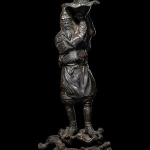 A Japanese Bronze Figural-Form