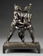 A Japanese Bronze Figural Grou