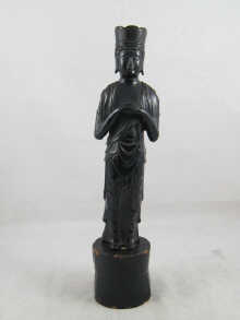 A Japanese bronze figure of a