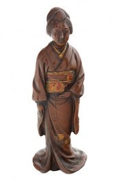 A JAPANESE BRONZE FIGURE OF A
