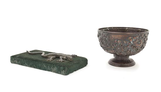 A Japanese Bronze Footed Bowl
