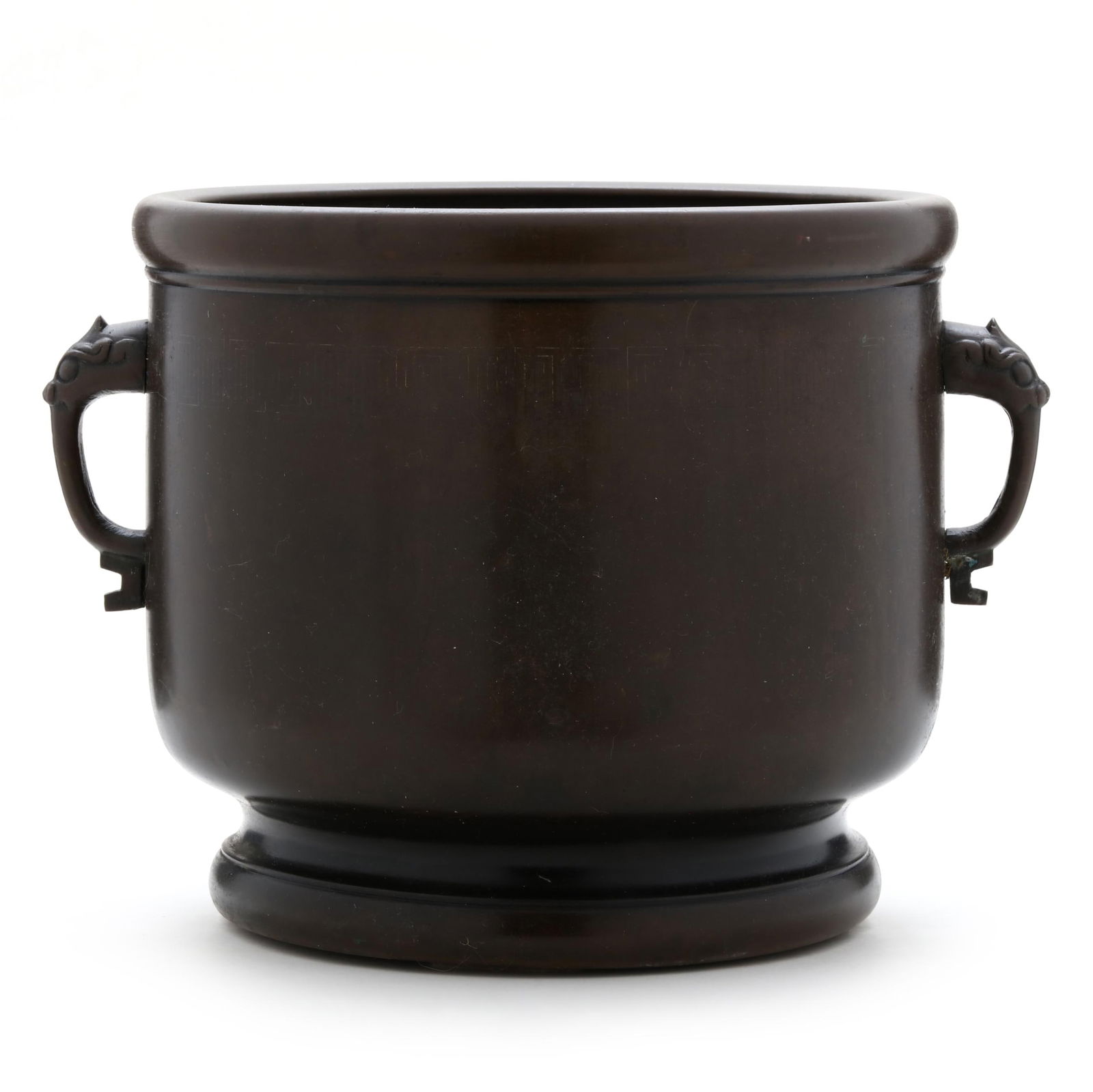 A JAPANESE BRONZE HIBACHI VESSELA