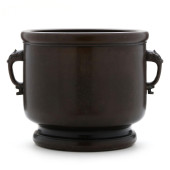 A JAPANESE BRONZE HIBACHI VESS
