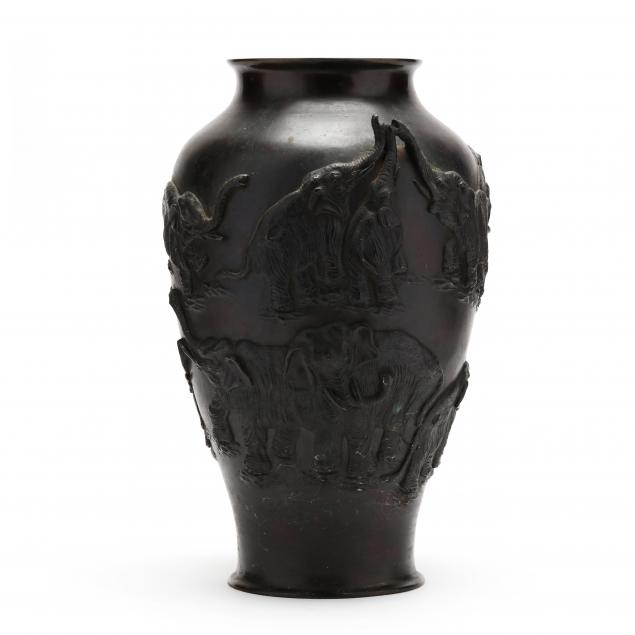 A JAPANESE BRONZE JAR WITH