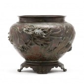 A JAPANESE BRONZE JARDINIERE W