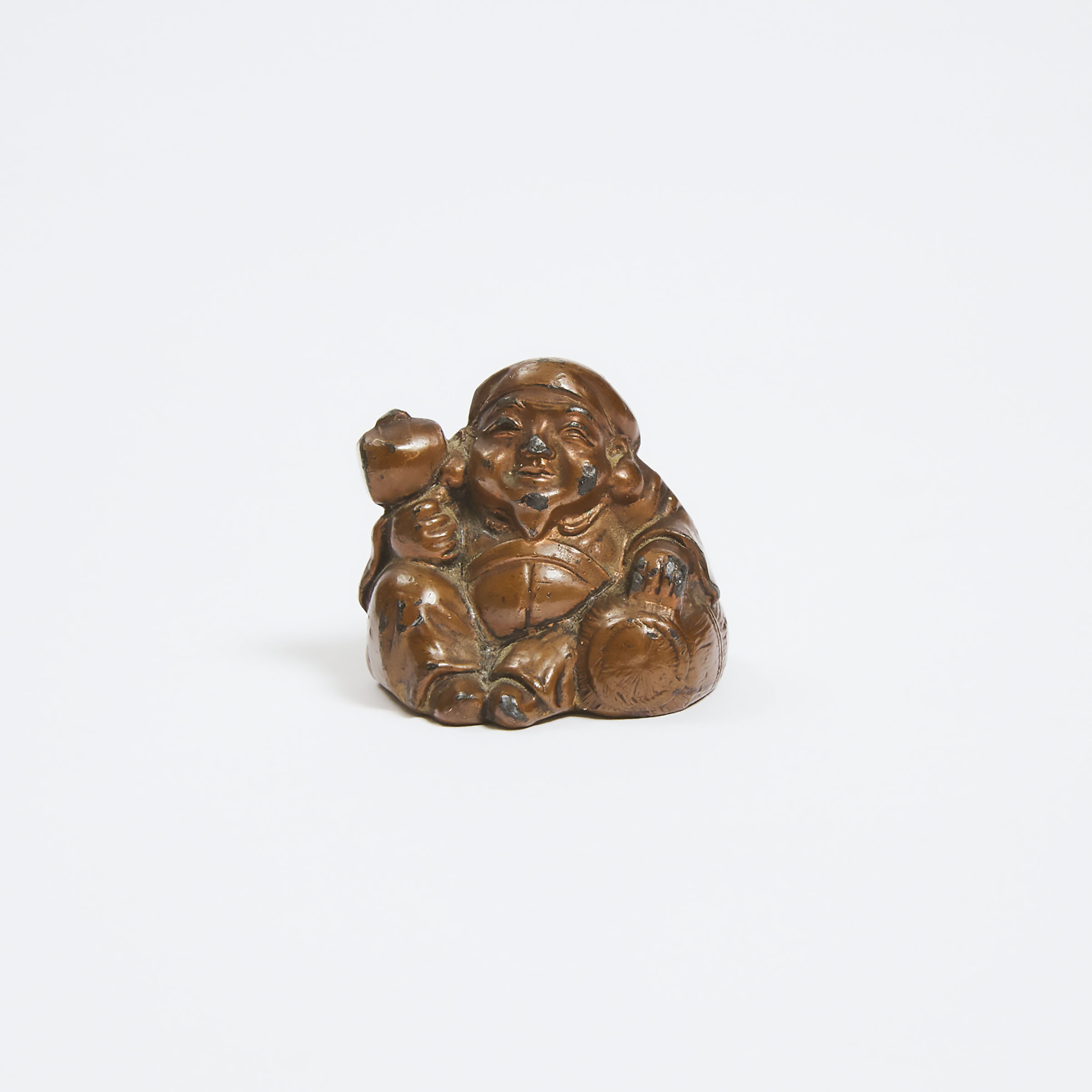 A Japanese Bronze Scroll Weight