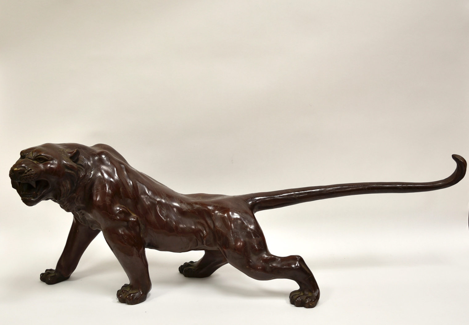 A JAPANESE BRONZE TIGER, MEIJI