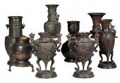 A JAPANESE BRONZE VASE Late 19