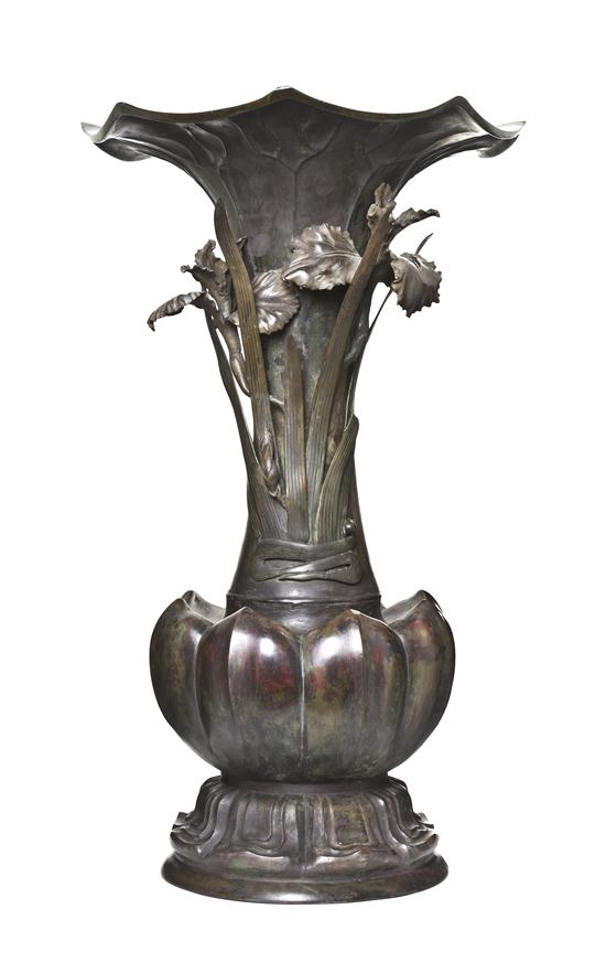 A Japanese Bronze Vase with