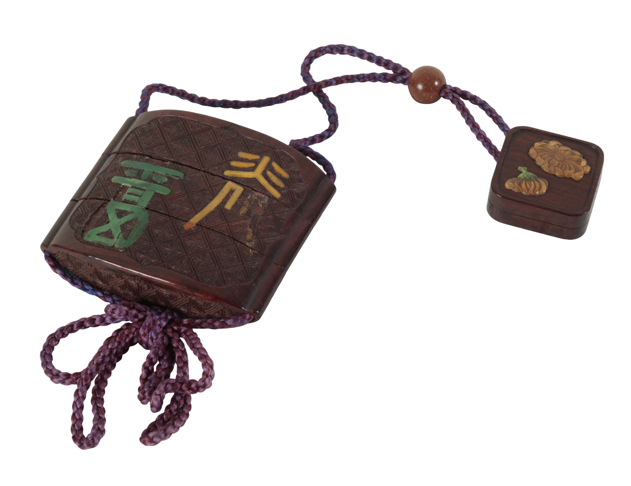 A JAPANESE CARVED WOOD INRO Meiji