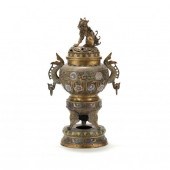 A JAPANESE CHAMPLEVE INCENSE B