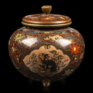 A Japanese Cloisonné Jar and