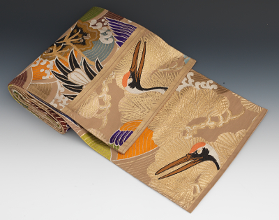 A Japanese Damask Obi with Large