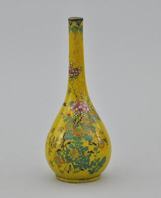 A Japanese Enameled Pottery Vase,