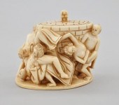A Japanese Erotic Lidded Carve