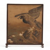 A JAPANESE FLOOR SCREEN PAINTI