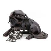 A JAPANESE FOO LION BRONZE  KO