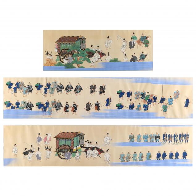 A JAPANESE FRAMED HANDSCROLL