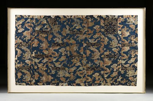A JAPANESE GILT THREAD AND DARK