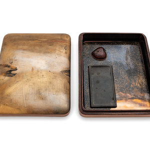 A Japanese Gold and Black Lacquer