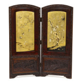 A JAPANESE GOLD LACQUER AND SH