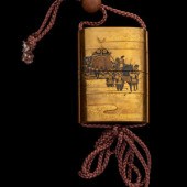 A Japanese Gold Lacquer Three-