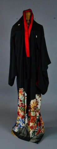 A Japanese Hand Painted Silk