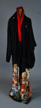 A Japanese Hand Painted Silk K