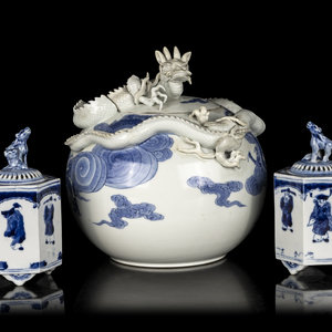 A Japanese Hirado-Style Blue and
