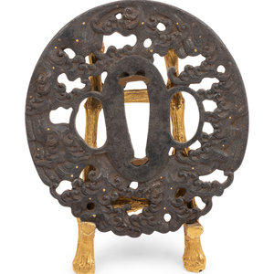A Japanese Iron Tsuba  19th Century