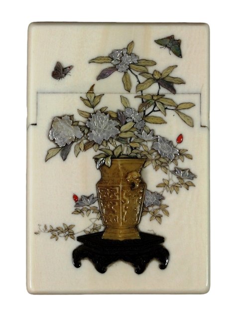 A Japanese ivory and shibayama