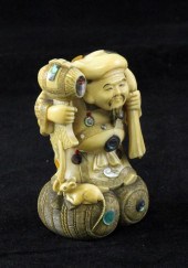 A Japanese ivory and shibayama