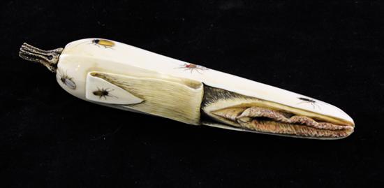 A Japanese ivory and shibayama