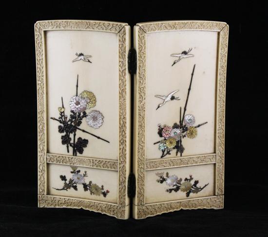 A Japanese ivory and shibayama