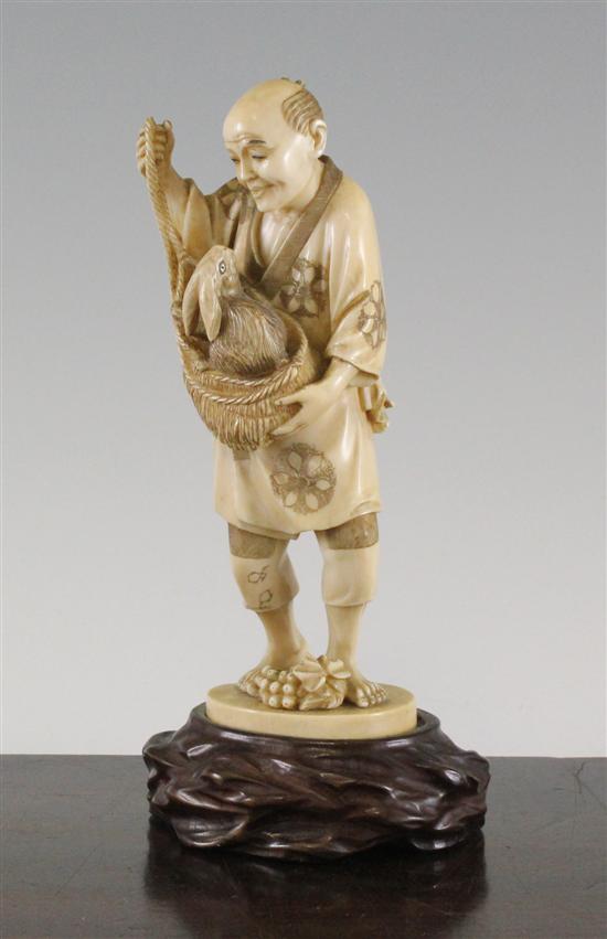 A Japanese ivory figure Meiji