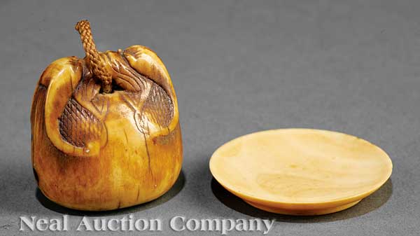 A Japanese Ivory Netsuke and