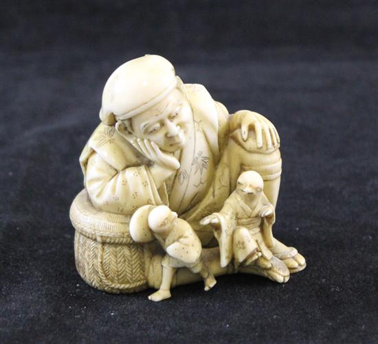 A Japanese ivory okimono Meiji