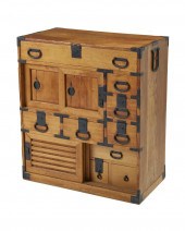 A JAPANESE KIRI WOOD TANSU CHE