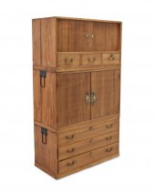 A JAPANESE KIRI WOOD TANSU CHE