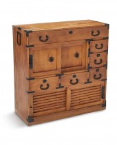 A JAPANESE KIRI WOOD TANSU CHE