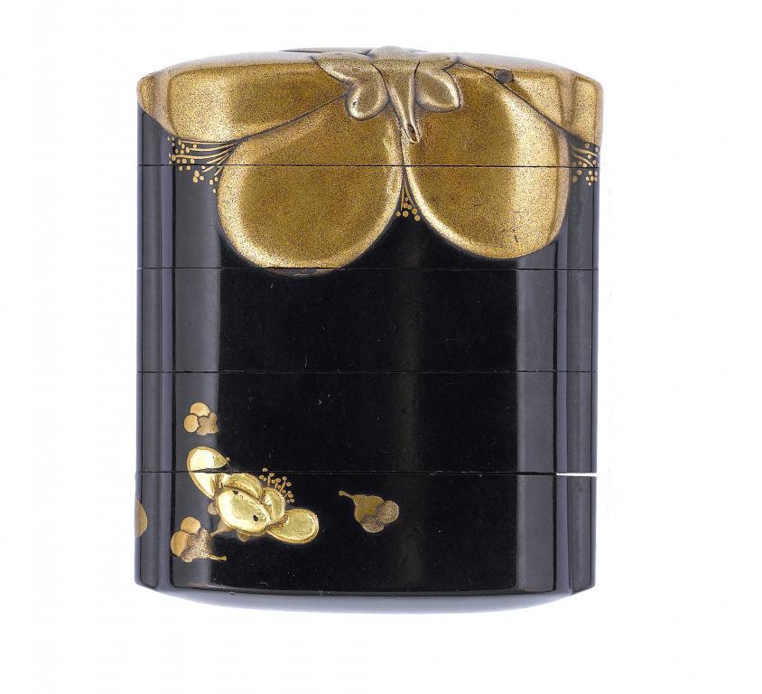A JAPANESE LACQUER FOUR CASE INRO