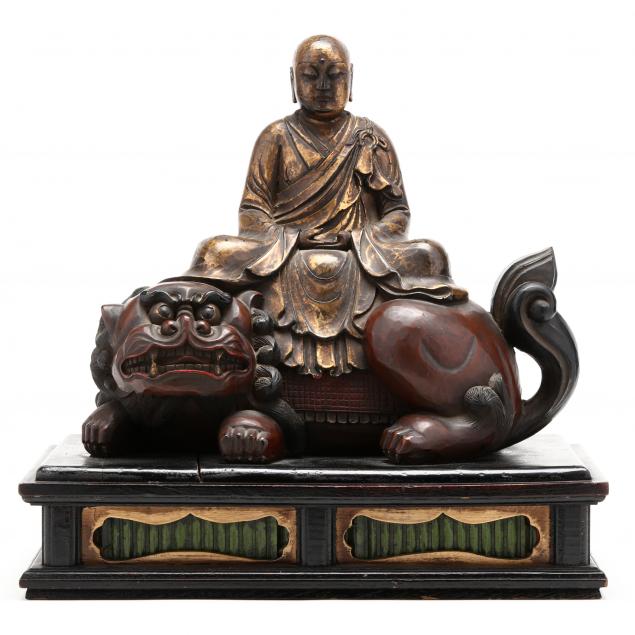 A JAPANESE LACQUERED AND GILT