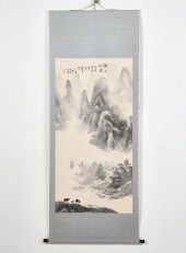 A JAPANESE LANDSCAPE SCROLLA J