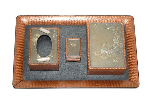 A JAPANESE MIXED METAL AND
