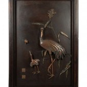 A Japanese Mixed-Metal Wall Pa