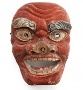 A JAPANESE NOH MASK OF AN ONI